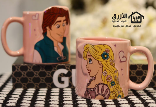 Tasses Couple Princesse & Prince – Design Romantique Disney 💕