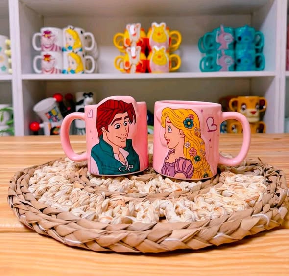Tasses Couple Princesse & Prince – Design Romantique Disney 💕