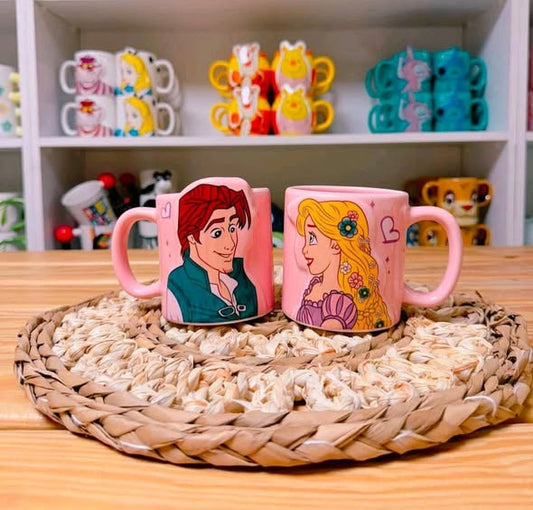 Tasses Couple Princesse & Prince – Design Romantique Disney 💕
